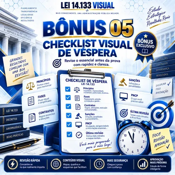 Mockup do bônus: Checklist Visual de Véspera
